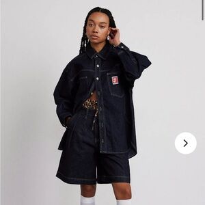 Damson Madder Long Jean Shorts